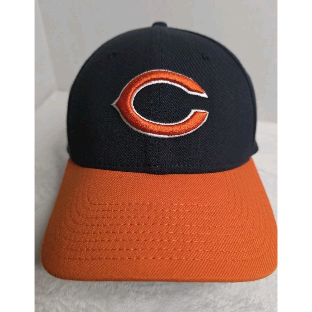 Chicago Bears NFL Hat‎ Cap New Era 39Thirty Navy Stretch Fit S/M Embroidered